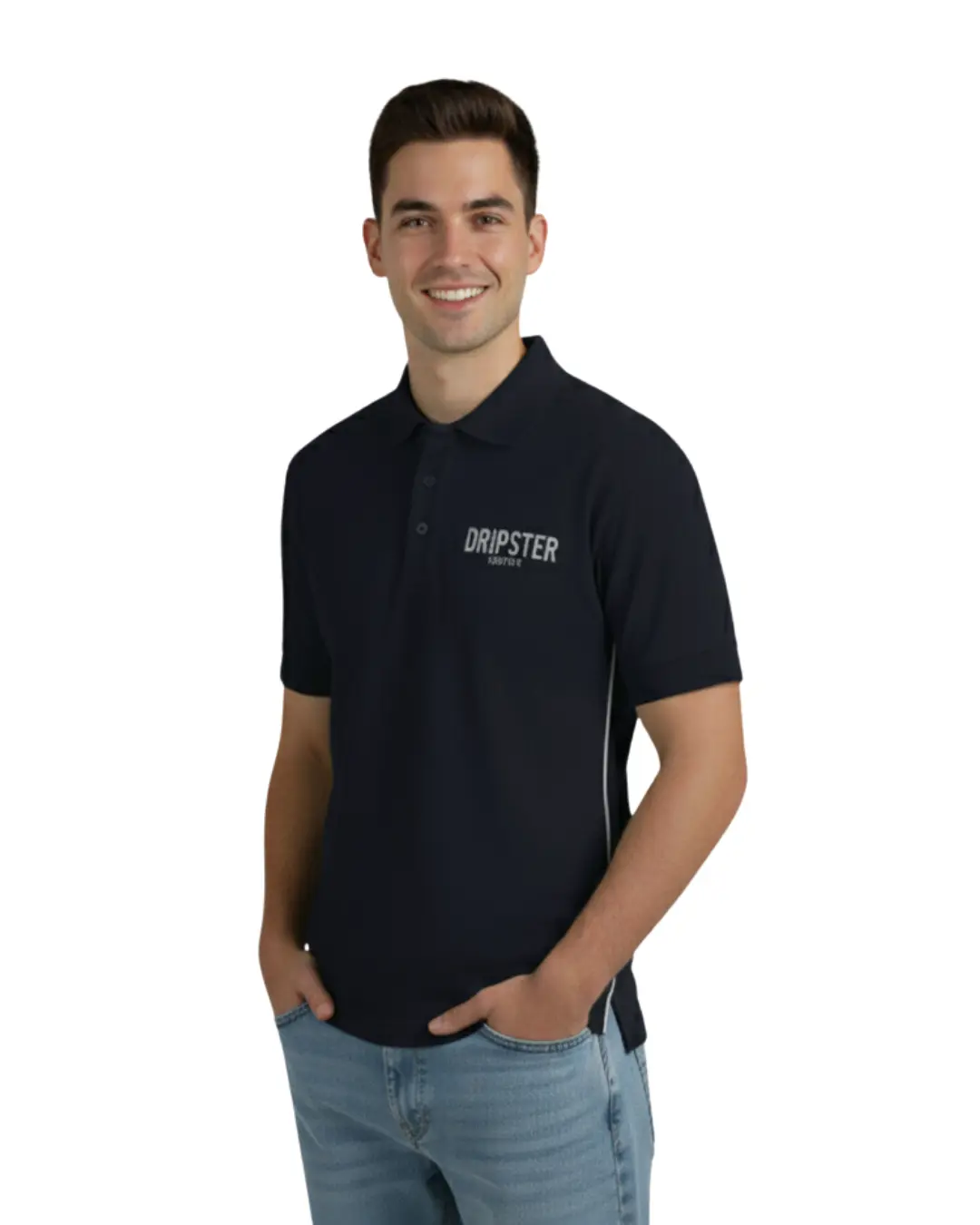 Dripster Logolu Polo Yaka Erkek Tişört